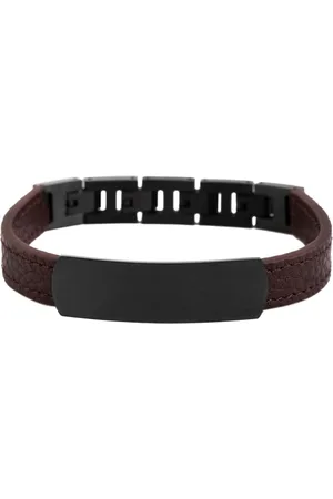 Akzent Armband Vedran Echtlederarmband mit Edelstahlgravurplatte, (Einzeln), Herren Armband - Verkäufer: Shaghafi GmbH