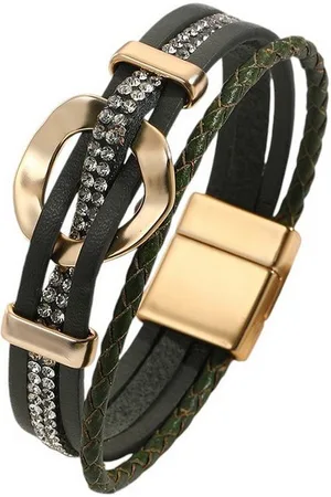 Karma Wickelarmband Wickelarmband vers. Farben PU Leder Damen Armband Lederarmband (Armschmuck für Frauen modern, Damenlederarmband Damenschmuck Geschenk Für Sie), Mehrreihig Metall Beige Rosa Braun Gold oder Schwarz - Verkäufer: Sanixa