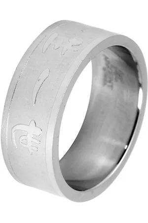 Akzent Fingerring Cailan aus Edelstahl, Unisex, silberfarbig, Gr. 64 - 74 (Einzeln) - Verkäufer: Shaghafi GmbH