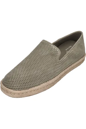TOMS SANTIAGO Espadrille Vetiver Grey Diamond Perforated Suede - Verkäufer: Shoedeal Jana Sievers e.K.