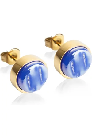 ALEXASCHA Paar Ohrstecker mit Ohrklemme Edelstahl Ohrstecker mit Stein • Perlmuttoptik • 8mm - Verkäufer:
