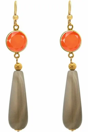 Gemshine Paar Ohrhänger Karneol und Mondstein, Europäischer Schmuck: Qualität liebevoll hergestellt. - Verkäufer: GoJungo GmbH