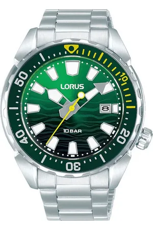 Lorus Quarzuhr RH949RX9, Armbanduhr, Herrenuhr, Edelstahlarmband, analog, Datum, Leuchtindizes
