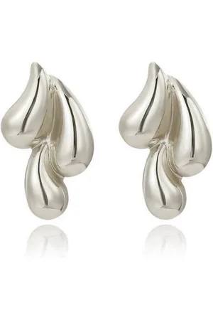 Karma Paar Ohrstecker Damenohrringe Ohrstecker Tropfenform Gold Silber Ohrringe Damen (Acrylohrstecker Ohrringe), Sehr leichte Damenohrringe Damenohrstecker modern Tropfen - Verkäufer: Sanixa