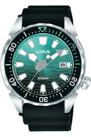 Lorus Quarzuhr RH951RX9, Armbanduhr, Herrenuhr, Silikonarmband, analog, Datum, Leuchtindizes