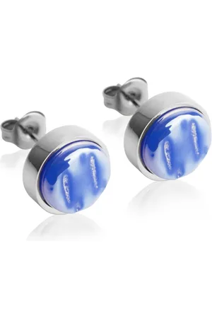 ALEXASCHA Paar Ohrstecker mit Ohrklemme Edelstahl Ohrstecker mit Stein • Perlmuttoptik • 8mm - Verkäufer: