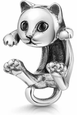 Materia Bead Katze Kätzchen 3D Element Hochglanz 25, 925 Sterling Silber, rhodiniert - Verkäufer: Schmuck