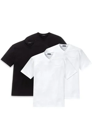 Schiesser T-Shirt Herren T-Shirt 4er Pack Baumwolle American T-Shirt (Packung, 4er Pack) - Verkäufer: Yourfashionplace