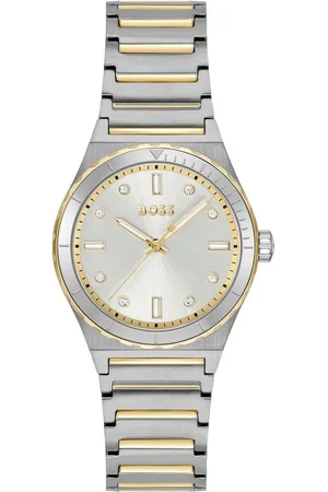 HUGO BOSS Quarzuhr CANDOR LADIES SPORT 1502790, Armbanduhr, Damenuhr, Edelstahlarmband, analog, Glassteine