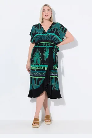 Ulla Popken Strandkleid Kaftan Dschungelmuster Rundhals Halbarm - Verkäufer: Popken Fashion Group