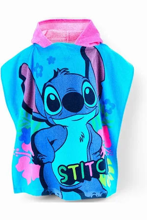 Disney Badeponcho Stitch & Angel, Baumwolle, mit Kapuze, Kinder Kapuzenhandtuch 55 x 110 cm - Verkäufer: Starkids Licensed Brands and more