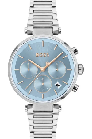 HUGO BOSS Multifunktionsuhr MAJESTY SPORT 1502773, Quarzuhr, Armbanduhr, Damenuhr, Edelstahlarmband, analog