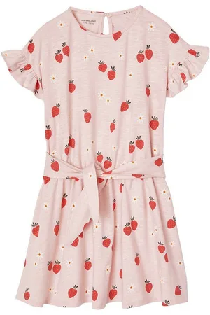 Vertbaudet Minikleid Mädchen Volantkleid mit Erdbeeren - Verkäufer: