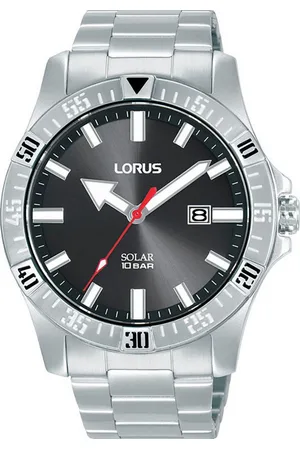 Lorus Solaruhr RX377AX9, Armbanduhr, Herrenuhr, Edelstahlarmband, analog, Datum