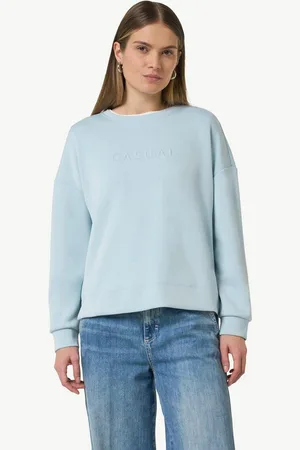Comma, Sweatshirt Weiches Sweatshirt mit seitlichen Schlitzen und Wording-Detail Artwork - Verkäufer: s.Oliver