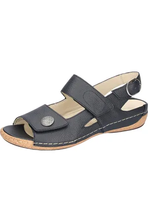 Waldläufer HELIETT Sandale, Sommerschuh, Sandalette, Keilabsatz, mit Klettverschlüssen, H-Weite