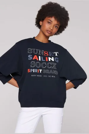 Soccx Sweater mit verkürzten Ärmeln