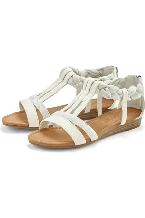 Lascana Sommerschuh Sandale Sandalette, Sommerschuh mit Verzierung und kleinem Keilabsatz VEGAN