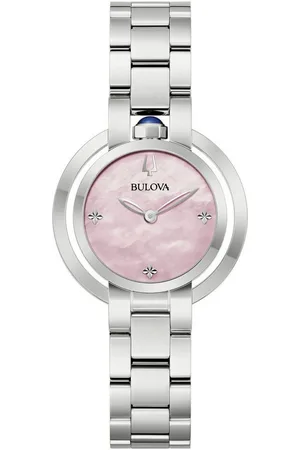 BULOVA Quarzuhr Rubaiyat 96L338, Armbanduhr, Damenuhr, Edelstahlarmband, analog
