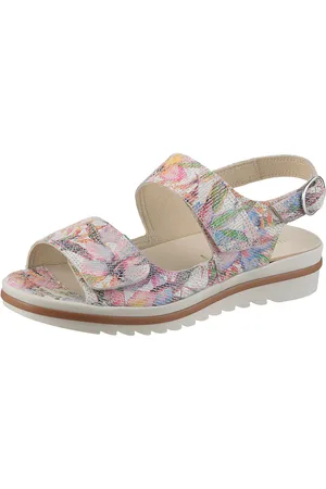 Waldläufer HAKURA Riemchensandale, Klettschuh, Sandalette, Keilabsatz, in Komfortweite H (sehr weit)