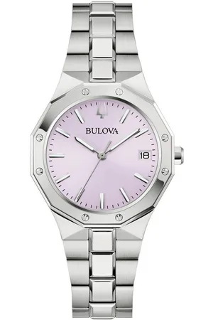 BULOVA Quarzuhr 96M170, Armbanduhr, Damenuhr, Edelstahlarmband, analog, Tag