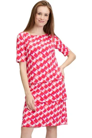 Betty Barclay Sommerkleid Stufenkleid kurzarm Druck