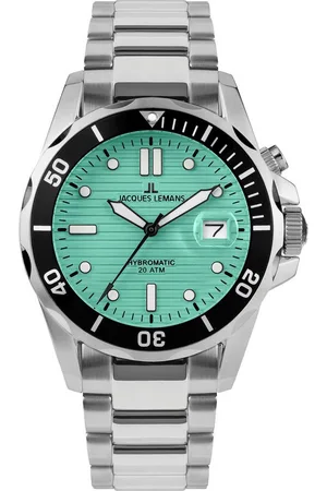 Jacques Lemans Kineticuhr Hybromatic 1-2170I, Armbanduhr, Herrenuhr, Edelstahlarmband, analog, Tag