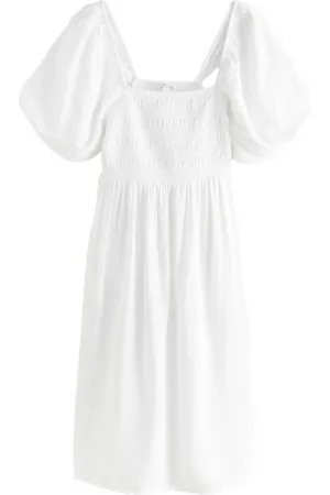 Next Midikleid Schulterfreies Midikleid mit Puffärmeln (1-tlg) - Verkäufer: Germany GmbH