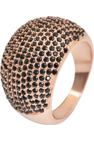 Akzent Silberring Djuna 925 Silber rhodiniert, schwarzer Zirkoniabesatz, 8,4g, Ř (Einzeln), Damen Ring - Verkäufer: Shaghafi GmbH