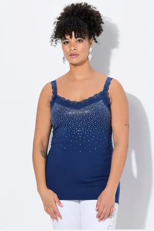 Miamoda Longtop Top ärmelloser Slim Fit Glitzersteinchen Spitze - Verkäufer: Popken Fashion Group