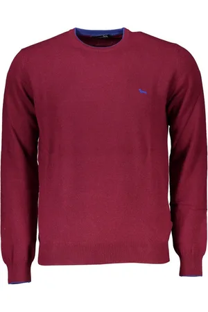 HARMONT&BLAINE Strickpullover Stilvolle Rote Herren Strickjacke mit Kontrastdetails und Stickerei - Verkäufer: Redeve