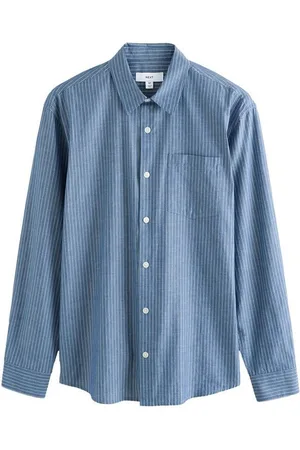 Next Langarmhemd Langärmeliges Chambray-Jeanshemd aus Baumwolle (1-tlg) - Verkäufer: Germany GmbH