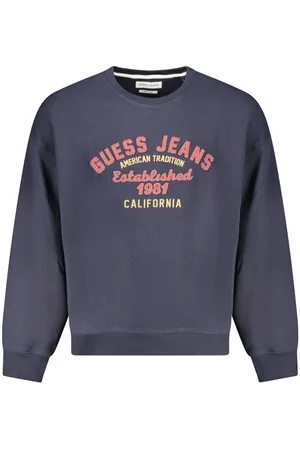 Guess Sweatshirt Oversize Herren Sweatshirt Blau - Fleece, Langarm - Verkäufer: Redeve