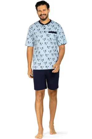 COMTE Shorty Lunar Lounge (Set, 2 tlg., 2-teilig) Herren Pyjama kurz Shorty Kurzarm Baumwolle geknöpft auch große Größen - Verkäufer: chic4home