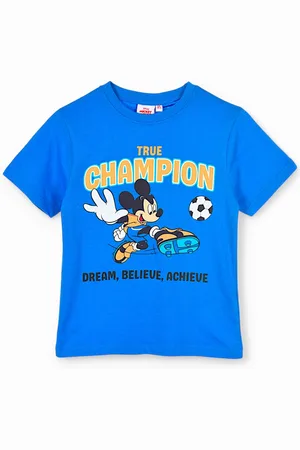 Disney T-Shirt Mickey Maus - True Champion Jungen Jersey Kurzarmshirt aus Baumwolle Gr. 98 - 116 cm - Verkäufer: Starkids Licensed Brands and more