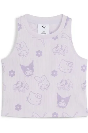 PUMA Trainingsshirt x HELLO KITTY AND FRIENDS Geripptes Tanktop Mädchen