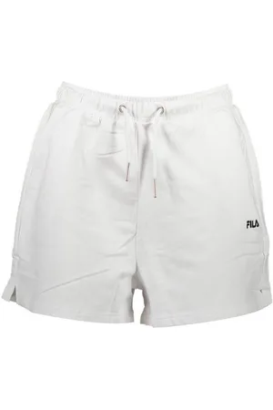 Fila 5-Pocket-Hose Stylische Damen Shorts in Weiß mit Stickerei und elastischem Bund - Verkäufer: Redeve
