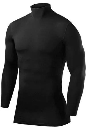 TCA Funktionsshirt PowerLayer Herren Kompressionsshirt Langarm Mock Neck - , XL (1-tlg) - Verkäufer: SellerX Commerce