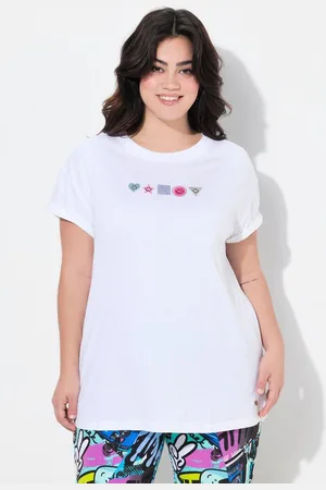 Angel of Style T-Shirt T-Shirt Komfort Fit verzierte Smileys - Verkäufer: Popken Fashion Group