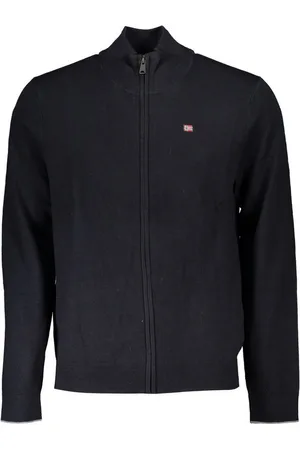 Napapijri Strickpullover Herren-Cardigan Schwarz - Langarm Strickjacke mit Reißverschluss, Sti - Verkäufer: Redeve