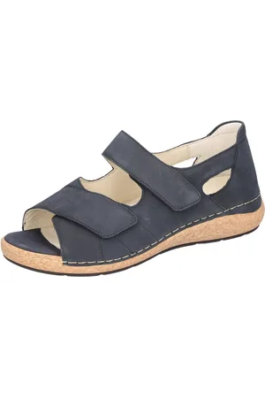 Waldläufer K-Heliett Sandale, Sommerschuh, Sandalette, Keilabsatz, in Komfortweite K (extraweit)