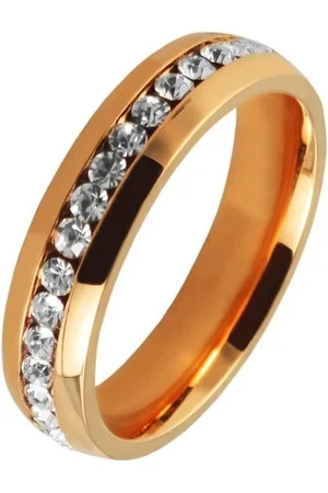 Akzent Fingerring Gabby aus Edelstahl, roségoldfarbig, Similibesatz, Gr. 48-64 (Einzeln), Damen Ring - Verkäufer: Shaghafi GmbH