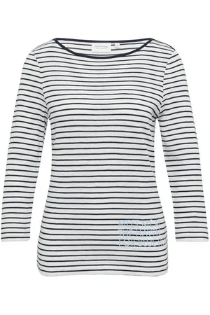 Comma, 3/4-Arm-Shirt Gestreiftes Langarmshirt - Slim Fit - Verkäufer: Robert Ley Damen & Herrenmoden GmbH & Co KG