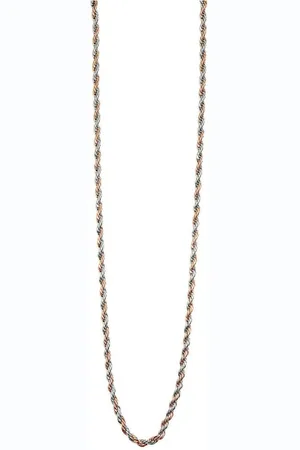 Akzent Edelstahlkette Lulier Kordelkette, Edelstahl, bicolor, 40 cm (Einzeln) - Verkäufer: Shaghafi GmbH