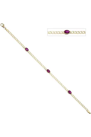 Jobo Goldarmband, 585 Gold mit Rubin