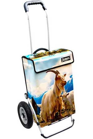 JAMES Einkaufstrolley MECKER - stabiler Einkaufswagen mit individuellem Design, Handmade in Austria - Einkaufsbegleiter mit viel Stauraum - trägt 40kg - Verkäufer: Warenhaus 23