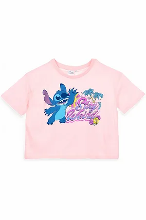 Disney T-Shirt Stitch Crop Top Mädchen Jersey Kurzarmshirt aus Baumwolle Gr. 140 - 176 cm - Verkäufer: Starkids Licensed Brands and more