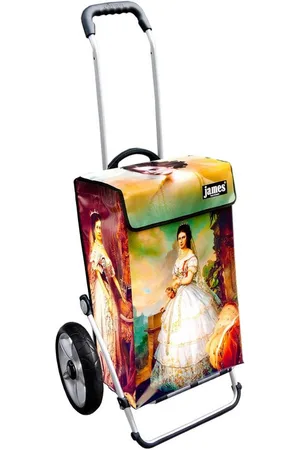 JAMES Einkaufstrolley SISSI - stabiler Einkaufswagen mit individuellem Design, Handmade in Austria - Einkaufsbegleiter mit viel Stauraum - trägt 40kg - Verkäufer: Warenhaus 23