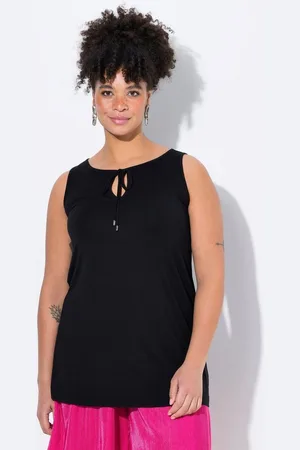 Miamoda Longtop Top A-Linie Ausschnitt mit Schlitz und Band - Verkäufer: Popken Fashion Group