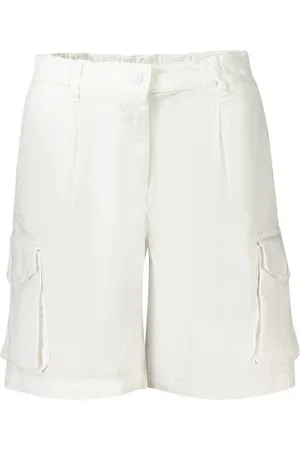 K-Way 5-Pocket-Hose Weiße Damen Bermuda-Shorts mit Cargotaschen und flexiblem Bund - Verkäufer: Redeve